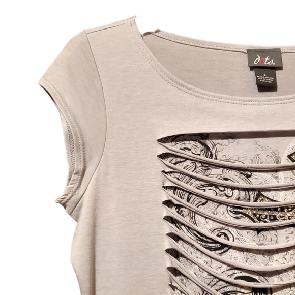 Dots Cut-Out Embellished Top - Picture 3 of 14